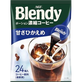 Blendy AGF Coffee Less Suger Liquid Coffee Concentrate 0.63 Floz 24 Liquid Pods Enjoy Hot Or Iced
