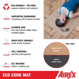 Airex Exercise ECO Mat Fitness for Yoga, Physical Therapy, Rehabilitation, Balance & Stability Exercises - ECO Cork
