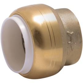 SharkBite 1/2 Inch PVC Cap, Push to Connect Brass Plumbing Fitting, PVC Pipe, UIP514A