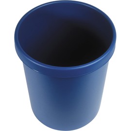 helit H6105834 - Papierkorb „the german“, 18 Liter, blau, mit umlaufendem Griffrand, aus Kunststoff, 1 Stück