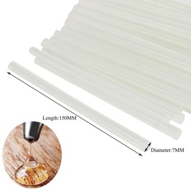 FZGUSYAF Hot Glue Sticks 150 x 7 MM Transparent Glue 100PCS for 7mm Hot Glue Gun