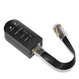 VCELINK PoE Tester with Testing Cable, Power Over Ethernet Status Detector for Mid Span or End Span Detection, PoE Test-CE-EMC, RoHS 2.0 Certified, 1 Pack