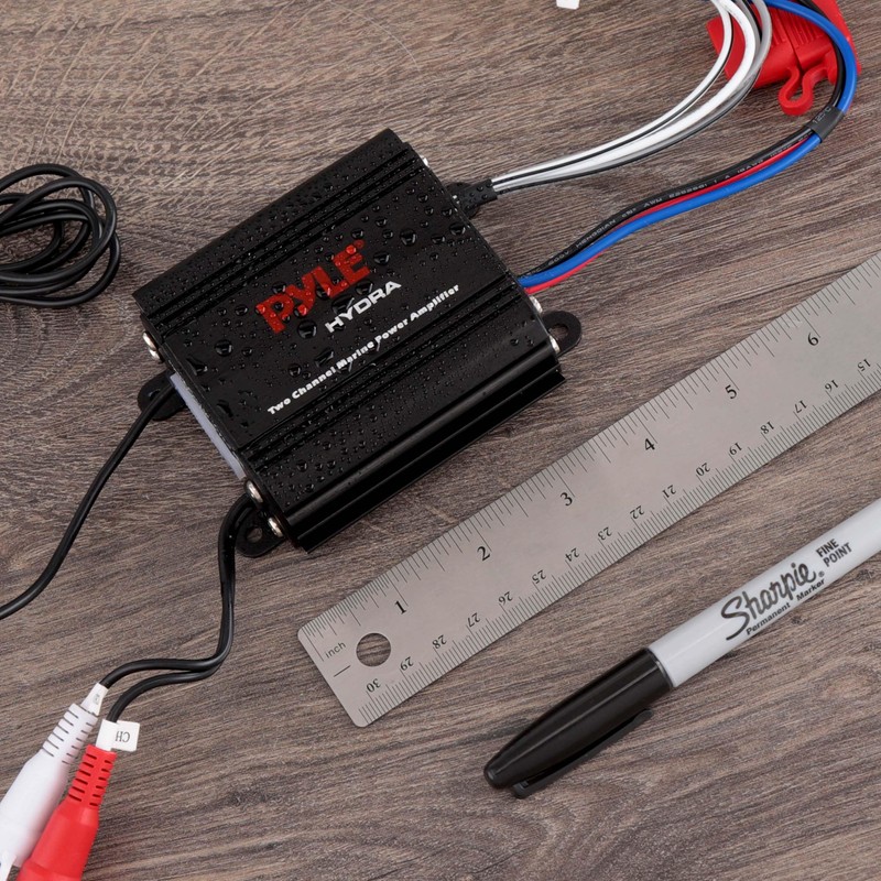 Pyle 2-Channel Marine Amplifier Receiver - Waterproof and Weatherproof Audio