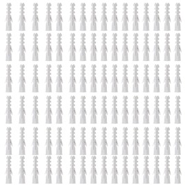 Leliafleury 100Pcs White Plastic Wall Plugs M6*30mm Column Expansion Pipe Raw Plugs for Plasterboard, Hollow, Dry Walls