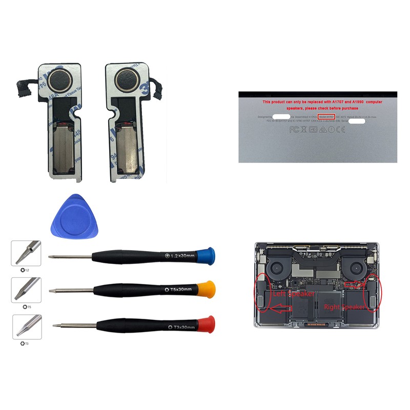 Ittecc Replacement Right and Left Internal Speaker for MacBook pro