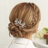 Easedaily Bride Wedding Hair Pins Silver Crystal Hair Piece Rhinetsone