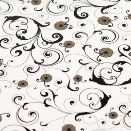 Yifely Black Vine Shelf Liner Self-Adhesive Furniture Paper DIY Dresser Drawer Covering Sticker 17.7 Inch by 9.8 Feet