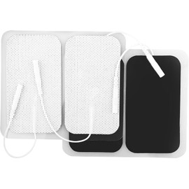 LotFancy 40x TENS Elektroden Pads 5x9 cm groß, Wiederverwendbare EMS Klebe-Elektroden für TENS-Geräte und EMS-Trainer, Elektrostimulatoren, mit 2mm Steckanschluss