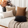 Foindtower Pack of 2 Textured Chenille Throw Decorative Pillow Covers
