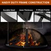 WeCooper Heavy-Duty Fire Pit Spark Screen, 36In Round Steel Mesh