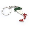 Powersell Italian National Flag Metal Keyring Key Ring for Men