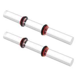 Jeffdad Pack of 2 Acrylic Clay Rollers, Polymer Clay Tools, Transparent Acrylic Rod, Solid Acrylic Clay Roller, Polymer Clay Accessories for DIY Rolling Tool for Modelling and Shaping Clay