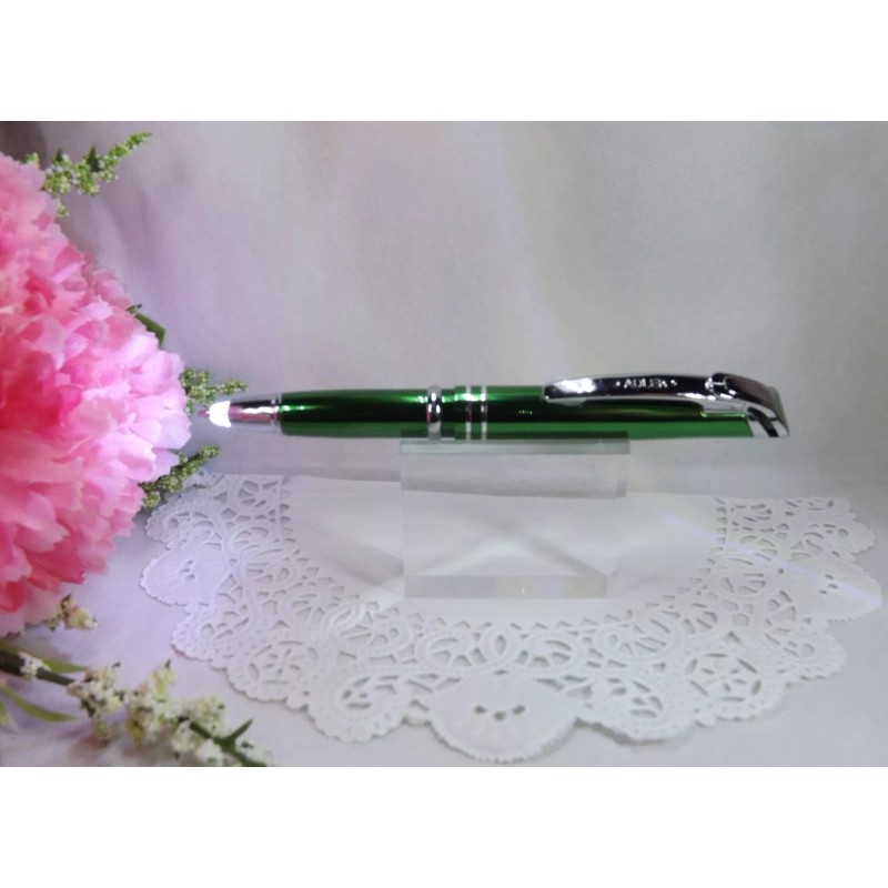 3 in 1 Medina Lighted Tip Green Stylus LED Flashlight