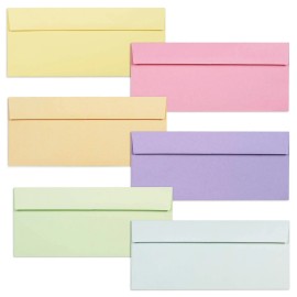 MATICAN Business Envelopes, 120-Pack #10 Envelopes, 4 1/8 x 9 1/2 Inches, 6 Pastel Co...