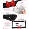 1 Pack Bling License Plate Frames for Women with Bow,