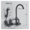 QQAMOGNNK Black Two Mode Kitchen Faucet 304 Steel 360 Rotation