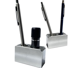 METALIST Metal Seal Stand, Pen Holder, Stylish, Pen Stand, Stylish, Rustproof, Metal, Glossy, Beautiful, Stamp Holder, Made in Japan