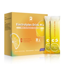 B BEWORTHS B BEWORTHS Electrolyte Powder Recovery Drink Mix | Sugar-Free Electrolyte Powder Packets Supplement with Potassium Zinc & Magnesium for Hydration - Keto Electrolytes, Non-GMO & Sugar-Free - 30 Sticks