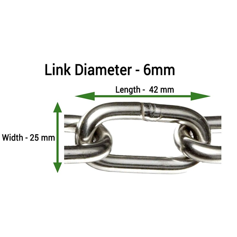 Elixir Gardens Premium Toughened Steel Chain Zinc Plated 2.5-8m Widths