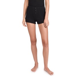 PJ Salvage Women's Loungewear Textured Essentials Short, Black, Small