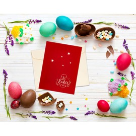 FLYAB Easter Basket Pop Up Card 6"x 8" Easter Eggs Pop Up Card Happy Easter Greeting Cards with Envelope Easter Bunny Cards for Kids Spring Greeting Card Festive Card