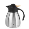 HENDI Insulated Jug with Yellow Press Closure, Double-Walled, Coffee Pot,