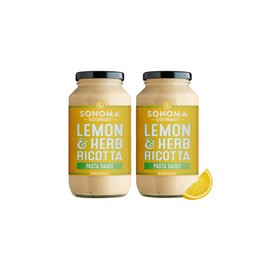Lemon Herb Ricotta Pasta Sauce | No-Sugar Added | Fresh Ingredients | 25 Ounce Jars (Pack of 2)