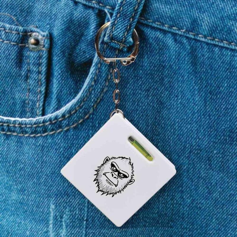 Azeeda 'Elusive Yeti' Keyring Tape Measure/Spirit Level Tool (KM00038281)