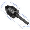 XTVTX 0.3-6.5mm Keyless Drill Chuck Conversion Tool 1/4 inch Hex