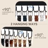 HOMEBROS Belt Hanger Wall Mount, Wooden Closet Belt Organizer with