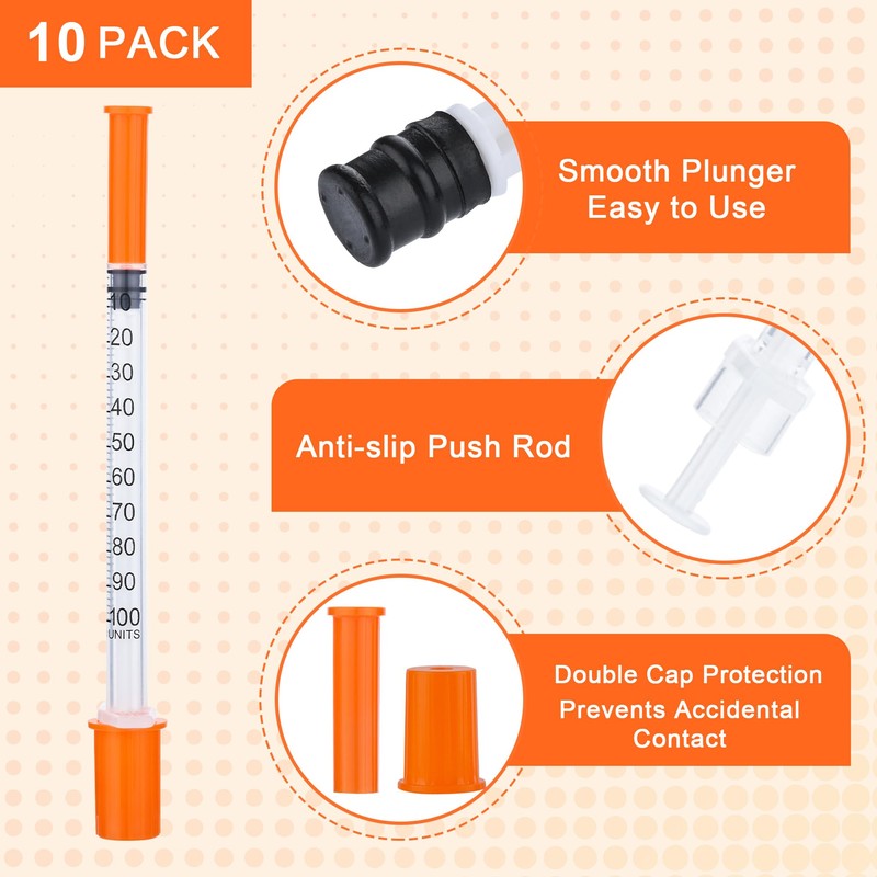 10pcs 1ml Dispensing Measuring Tool, 0.31x8mm Indivdually Sealed Sterile Packaging,