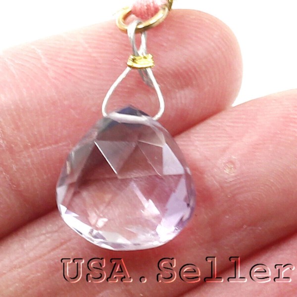 Purple Amethyst Teardrop Bead Pendant Bead Healing Gemstone