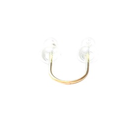 Double Piercing Staple Stud - Two Hole Earring- Multiple Lobe Round U Piercing Arch Orbital (6 mm space between the posts, 14k Gold Filled (1 earring))