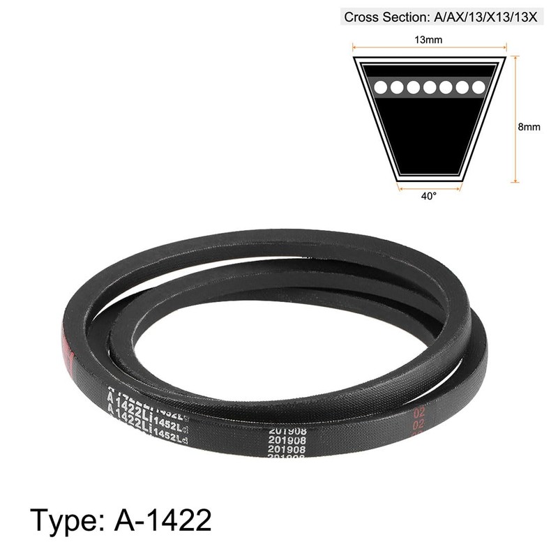 sourcing map A1422 V-Belts 1422mm Inner Girth 13mm Top Width