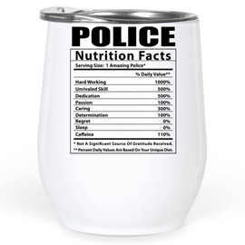 Lovesout Funny Police Nutritional Facts Gifts Tumbler 12 Oz Christmas 2025 Ideals