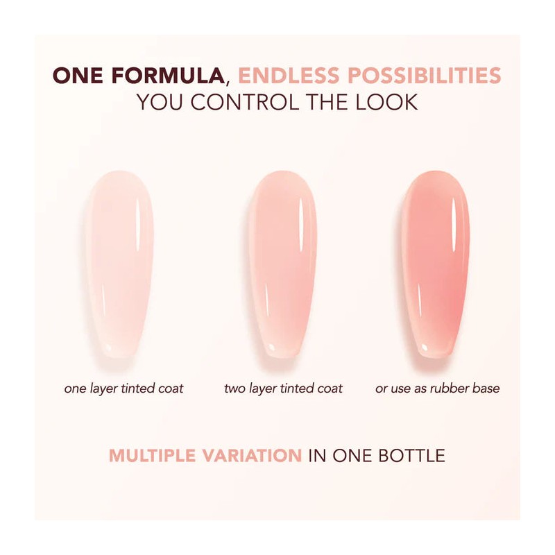 Kiara Sky Tinted Rubber Top Coat Coral Silk