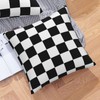 Black and White Checkered Classic Checkerboard Throw Pillow Covers Set