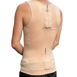 URSA Vestie - Unisex Wireless Mic Vest with 4 Transmitter & 3 Mic Pouches | Compatible with Shure, Lectrosonics, Wisycom, Zaxcom | Low-Profile, Form-Fitting Design (Beige, Small)