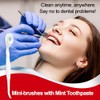 Mini Disposable Toothbrushes with Toothpaste and Toothpick, Tongue Cleaners, Reduce