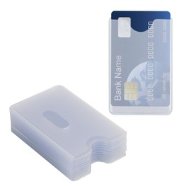 QiXinGYL 20 Pcs Plastic Credit Card Sleeves, Clear Credit Card Protector Sleeves, Sturdy TransparentCard Covers for Debit Cards Bank Cards Holders(90 x 50mm)