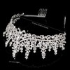 CURASA Silver Crystal Crowns Gorgeous Tiaras for Women Princess Crown