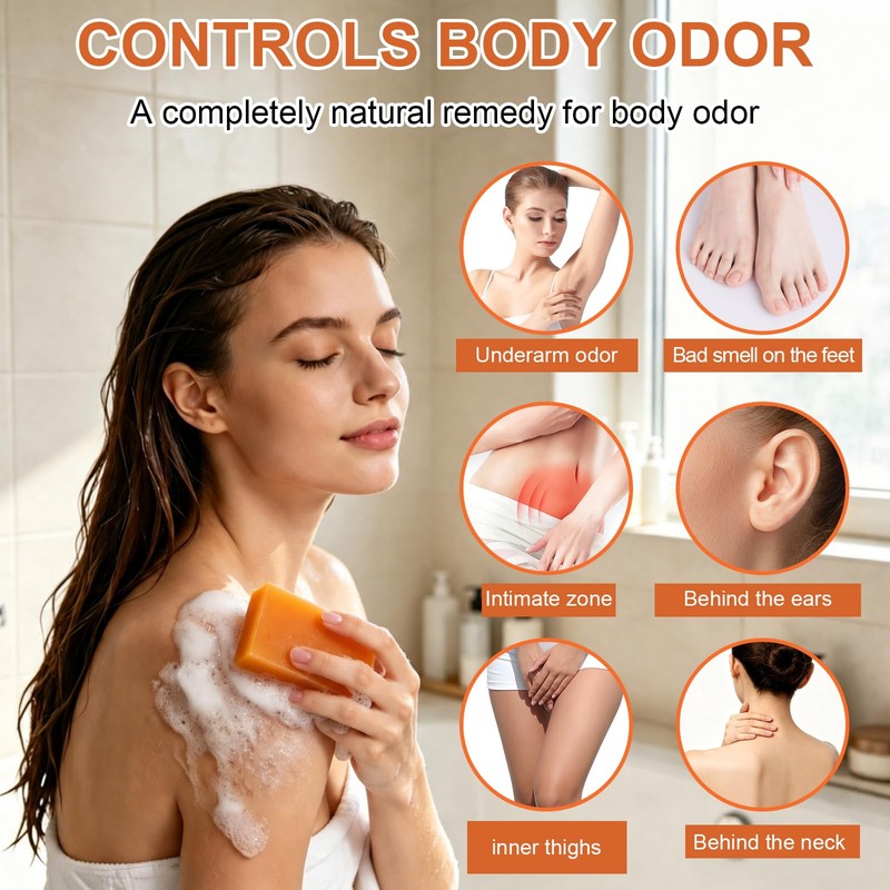 Deodorizing Persimmon Soap for Old People Smell,Persimmon Soap Bar for