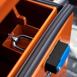 PACLOCK's 10-Series Universal Jobsite Box Lock, UCS, High Performance 6-Pin Cylinder, One Lock Keyed to a Number U-Pick! w/ 2 Keys, Black