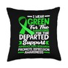 I Wear Green Support Depression Awareness Throw Pillow