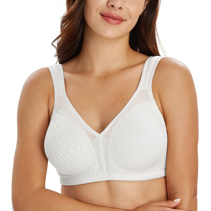Lemorosy Women's Minimiser Bra, Large Sizes, Comfortable, Full Cup, Unpadded,