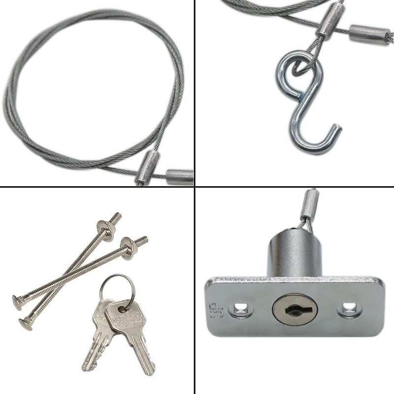 Garage Door Lock,Garage Door Opener,Emergency Release Lock Kit with 2