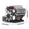 Mould King 10088 Technik V-8 Engine Building Blocks Model, 535
