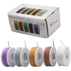 Striveday 28 AWG Flexible Silicone Wire Electric Wire 28 Gauge Tinned Copper Hook Up Wire 300V Cables Electronic Stranded Wire Cable Electrics DIY Box-2