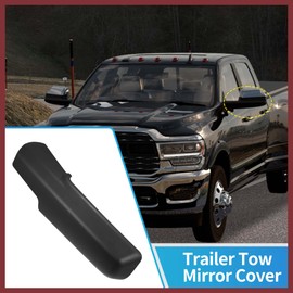 HEROFFIX for Dodge for Ram 1500 2500 3500 Exterior Side Driver Passenger Side Mirror Covers Cap Replacement Rearview Mirror Guard Covers Black 1pcs