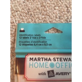 Martha Stewart Home Office Avery Identification Labels 12 Pack 2 1/2 X 3 3/4 In
